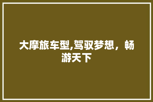 大摩旅车型,驾驭梦想，畅游天下 发动机配件