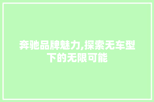 奔驰品牌魅力,探索无车型下的无限可能