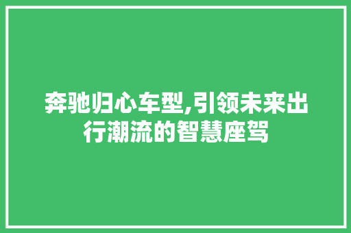 奔驰归心车型,引领未来出行潮流的智慧座驾