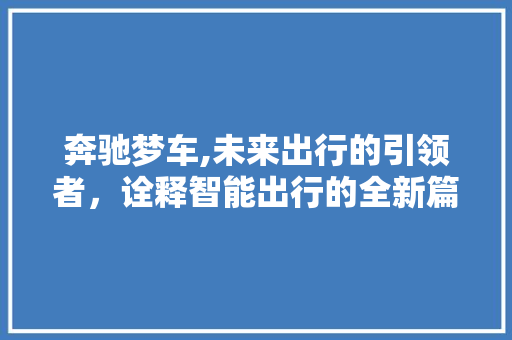 奔驰梦车,未来出行的引领者，诠释智能出行的全新篇章