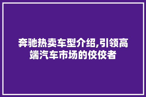 奔驰热卖车型介绍,引领高端汽车市场的佼佼者 蓄电池配件