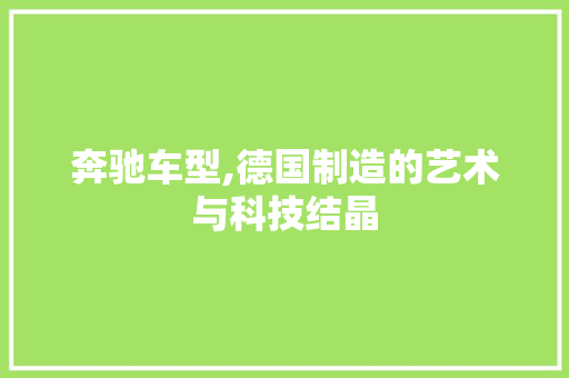 奔驰车型,德国制造的艺术与科技结晶