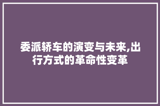 委派轿车的演变与未来,出行方式的革命性变革