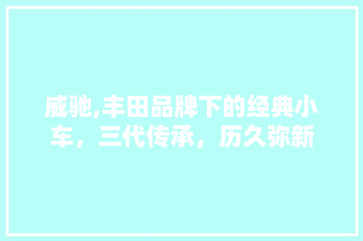 威驰,丰田品牌下的经典小车，三代传承，历久弥新