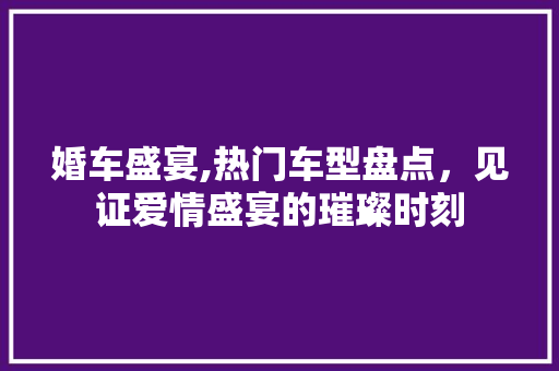 婚车盛宴,热门车型盘点，见证爱情盛宴的璀璨时刻