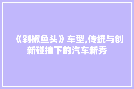 《剁椒鱼头》车型,传统与创新碰撞下的汽车新秀