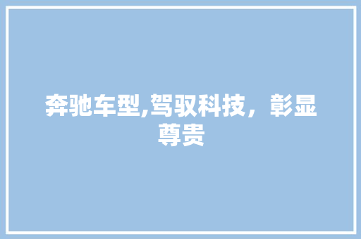 奔驰车型,驾驭科技，彰显尊贵
