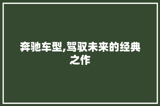 奔驰车型,驾驭未来的经典之作