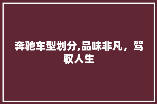 奔驰车型划分,品味非凡，驾驭人生