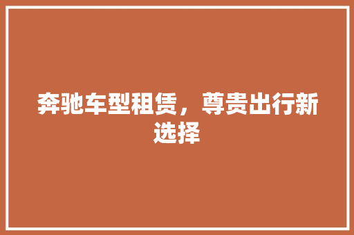 奔驰车型租赁，尊贵出行新选择
