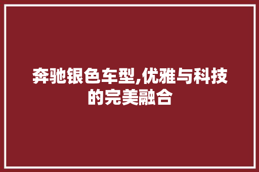 奔驰银色车型,优雅与科技的完美融合