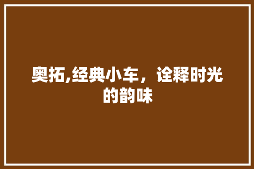 奥拓,经典小车，诠释时光的韵味