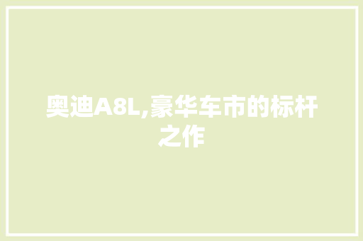 奥迪A8L,豪华车市的标杆之作 蓄电池配件