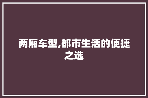 两厢车型,都市生活的便捷之选 底盘配件