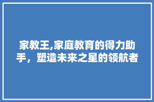家教王,家庭教育的得力助手，塑造未来之星的领航者