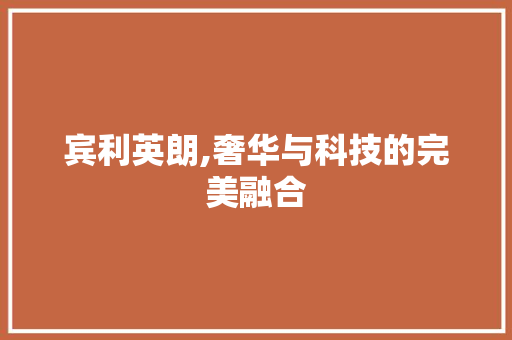 宾利英朗,奢华与科技的完美融合