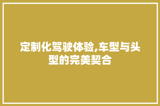 定制化驾驶体验,车型与头型的完美契合