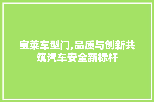 宝莱车型门,品质与创新共筑汽车安全新标杆