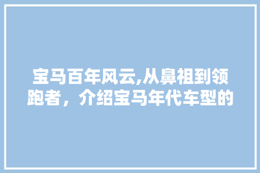 宝马百年风云,从鼻祖到领跑者，介绍宝马年代车型的发展历程