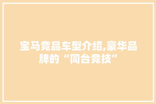 宝马竞品车型介绍,豪华品牌的“同台竞技”