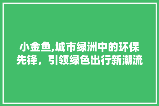 小金鱼,城市绿洲中的环保先锋，引领绿色出行新潮流