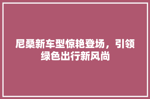 尼桑新车型惊艳登场，引领绿色出行新风尚