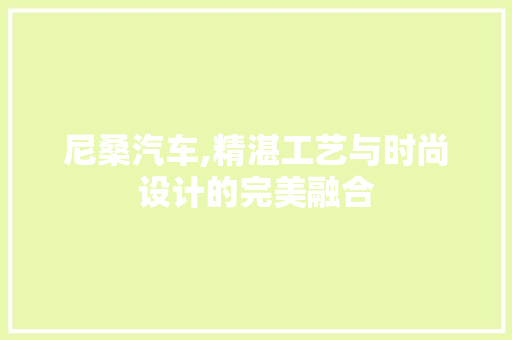 尼桑汽车,精湛工艺与时尚设计的完美融合