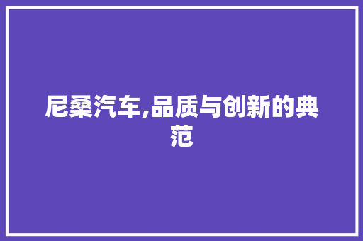 尼桑汽车,品质与创新的典范