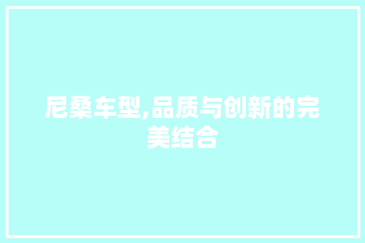 尼桑车型,品质与创新的完美结合