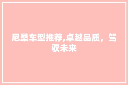 尼桑车型推荐,卓越品质，驾驭未来