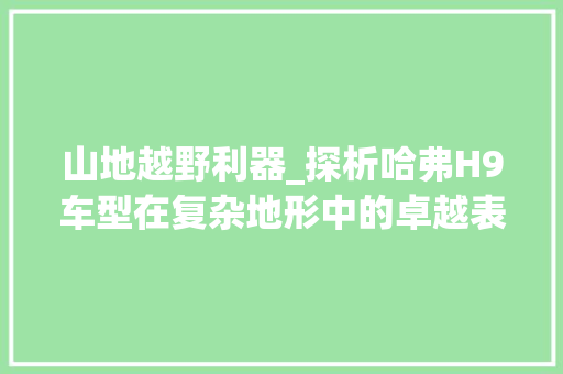 山地越野利器_探析哈弗H9车型在复杂地形中的卓越表现