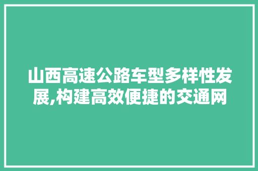 山西高速公路车型多样性发展,构建高效便捷的交通网络