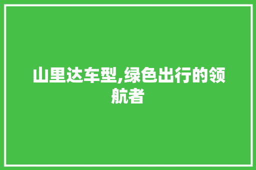 山里达车型,绿色出行的领航者
