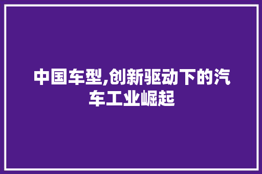 中国车型,创新驱动下的汽车工业崛起 蓄电池配件