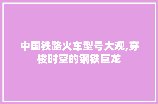 中国铁路火车型号大观,穿梭时空的钢铁巨龙 车灯配件
