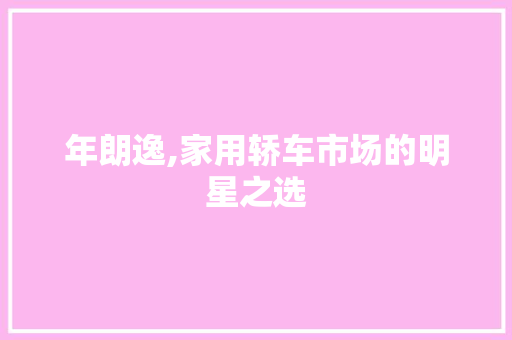 年朗逸,家用轿车市场的明星之选