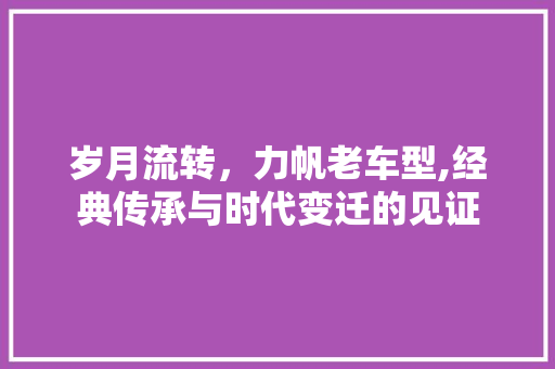 岁月流转，力帆老车型,经典传承与时代变迁的见证