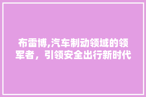 布雷博,汽车制动领域的领军者，引领安全出行新时代