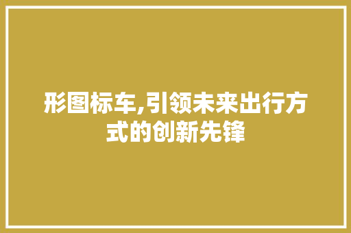 形图标车,引领未来出行方式的创新先锋