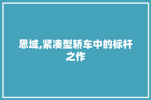 思域,紧凑型轿车中的标杆之作