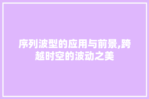 序列波型的应用与前景,跨越时空的波动之美