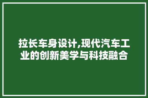 拉长车身设计,现代汽车工业的创新美学与科技融合