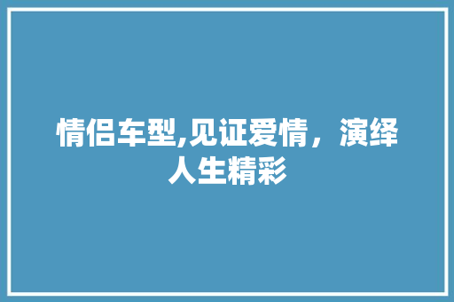 情侣车型,见证爱情，演绎人生精彩