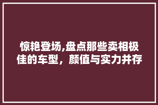 惊艳登场,盘点那些卖相极佳的车型，颜值与实力并存！