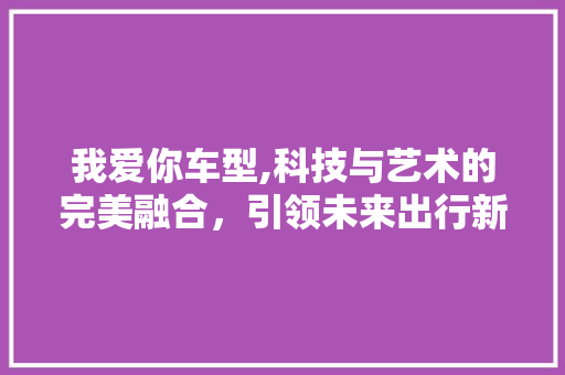 我爱你车型,科技与艺术的完美融合，引领未来出行新风尚