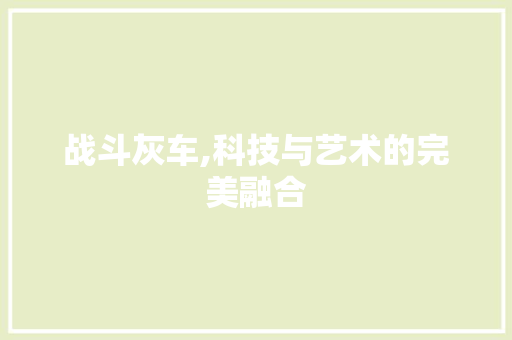 战斗灰车,科技与艺术的完美融合