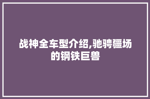 战神全车型介绍,驰骋疆场的钢铁巨兽 底盘配件