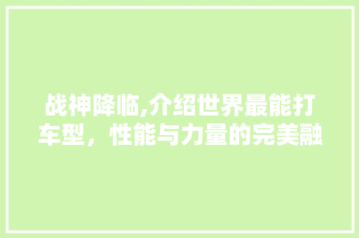 战神降临,介绍世界最能打车型，性能与力量的完美融合