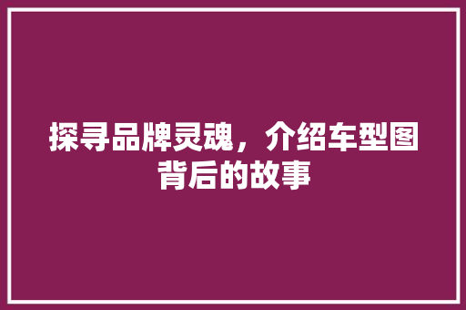 探寻品牌灵魂，介绍车型图背后的故事