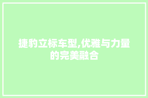 捷豹立标车型,优雅与力量的完美融合
